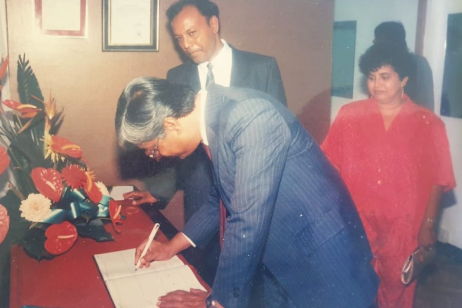 Mr Lalloo Laboratory Signing
